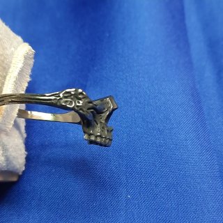 Anello teschio acciaio inox misura 19.8