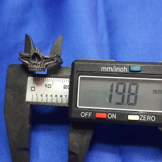 Anello teschio acciaio inox misura 19.8