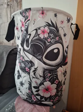 Cesta Ropa Disney Stitch Flores Hawaianas