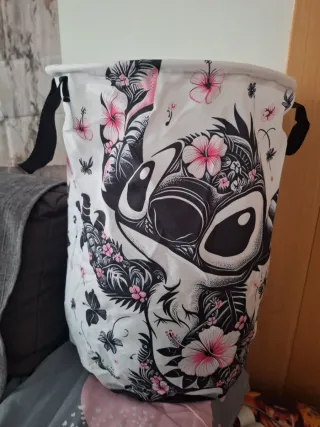 Cesta Ropa Disney Stitch Flores Hawaianas