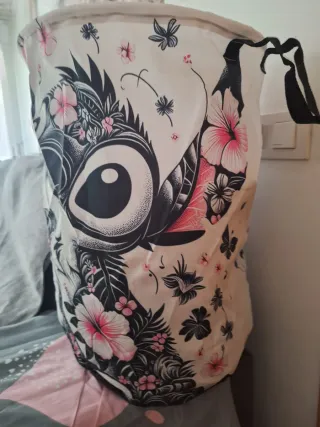 Cesta Ropa Disney Stitch Flores Hawaianas