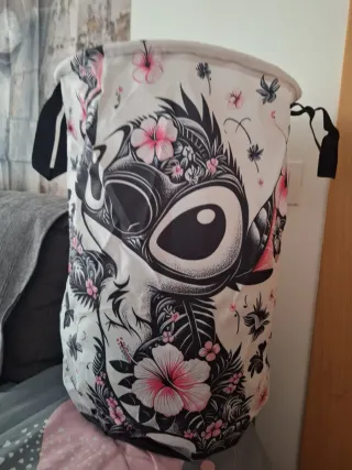 Cesta Ropa Disney Stitch Flores Hawaianas