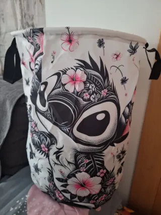 Cesta Ropa Disney Stitch Flores Hawaianas
