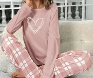 Conjunto pijama mujer rosa palo