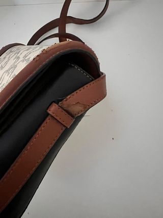 Bolso bandolera Tous beige y marrón