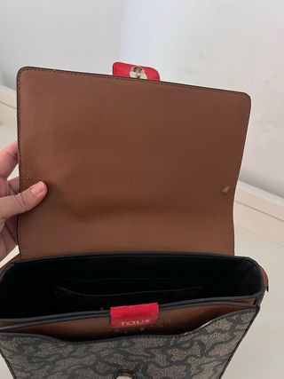 Bolso bandolera Tous beige y marrón