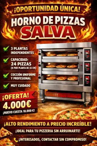 Horno de Pizzas Salva 24 Pizzas