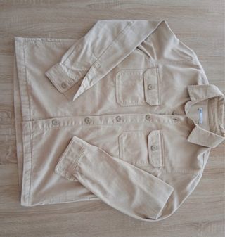 Sobrecamisa Zara Talla L Beige