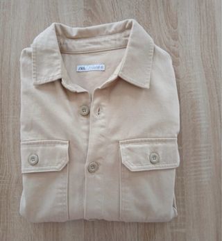 Sobrecamisa Zara Talla L Beige
