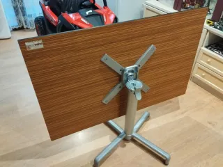 Mesa de centro madera chapada y plegable