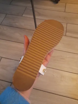 Sandali bianchi ecopelle strass n.38