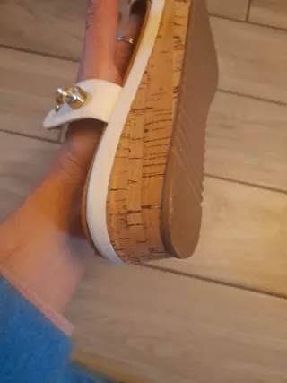 Sandali bianchi ecopelle strass n.38