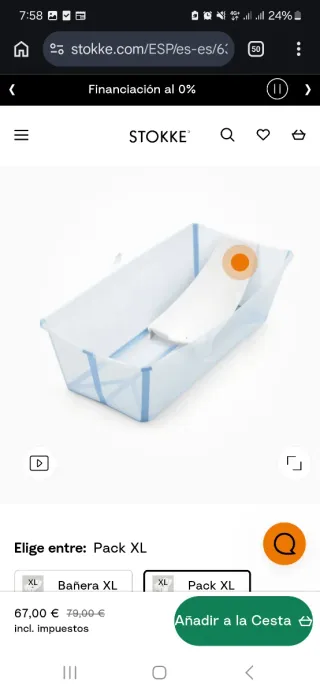 Pack Stokke Flexi Bath con Reductor Recién Nacido