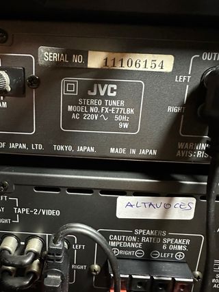 Equipo de música JVC completo