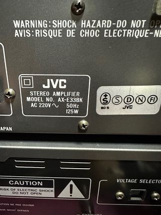Equipo de música JVC completo