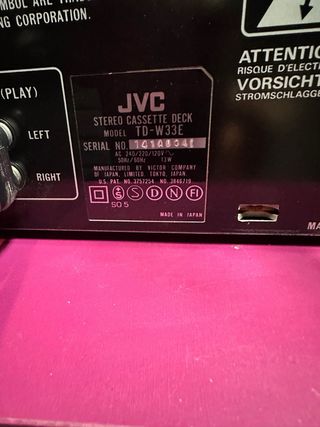Equipo de música JVC completo
