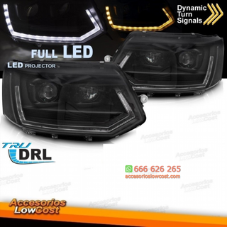 Faros delanteros FULL LED NEGRO, tubelight, con l