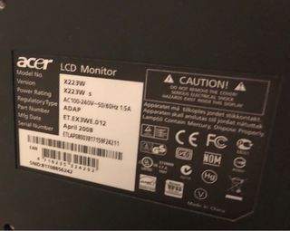 Monitor LCD Acer 22 pollici