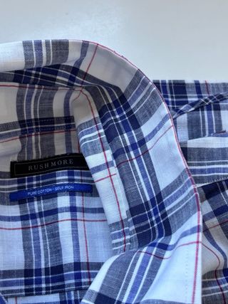 Camisa Rushmore Hombre Cuadros Azul Blanco TALLA 5