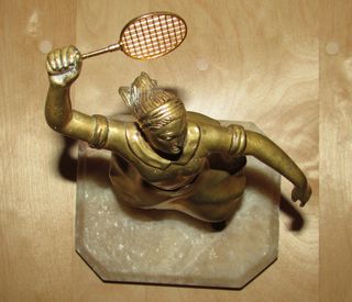Escultura bronce Art Déco mujer Tenis años 20