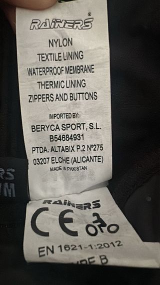 Pantalón Moto Rainers Negro con Tirantes