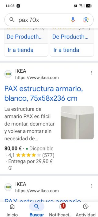 Armario PAX/FORSAND Blanco 100x60x236cm