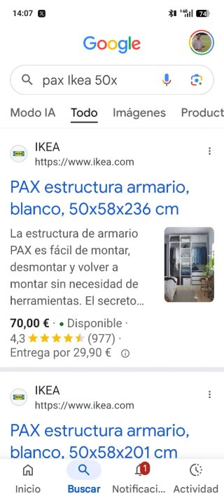 Armario PAX/FORSAND Blanco 100x60x236cm
