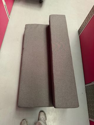 Sofá Cama y Colchón Plegable Gris, camping o coche