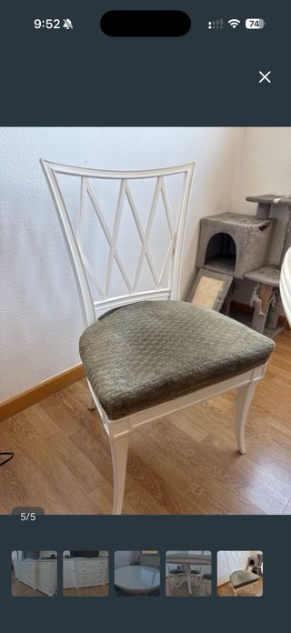 Mesa comedor redonda + 6 sillas