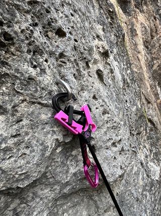 Pértiga escalada rosa