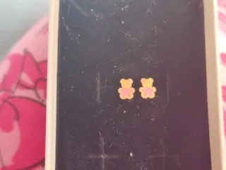 Pendientes  bebe de oro 18K oso Tous rosa