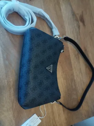 Borsa Guess spalla/tracolla logata nero grigio