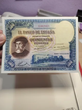 Facsímil 500 pesetas 1935