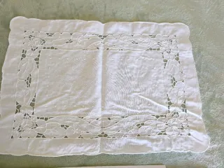 Pano de algodão bordado floral