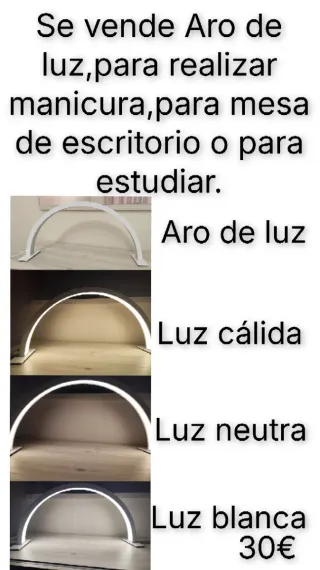 Aro de luz LED para manicura/escritorio