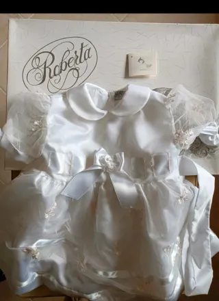 Vestito battesimo Roberta bianco