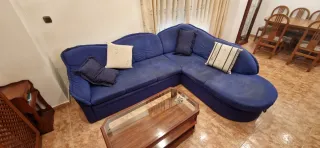 Sofá Cama Esquinero Azul