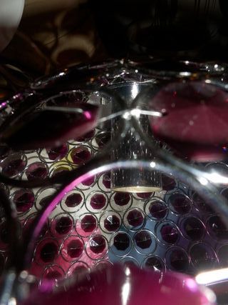Lámpara colgante esfera morado