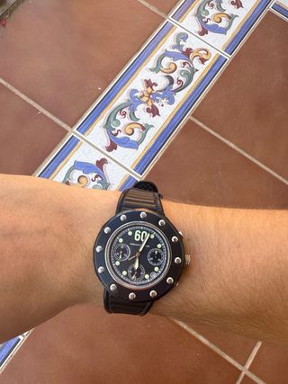Reloj Gerald Charles Negro y Plateado