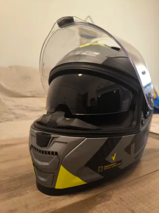 Casco LS2 Vector 2 Gris y Amarillo