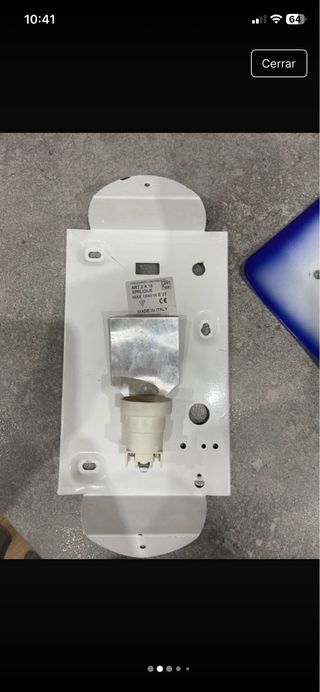 Plafón techo cristal mate y azul 33x33