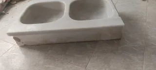 Fregadero Doble Seno Mármol Macizo