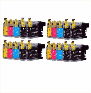 Pack 20x Cartuchos Tinta Brother LC123 XL