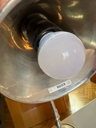 Lámparas de mesa vintage metal plateado