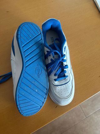 Zapatillas deportivas mujer blancas y azules