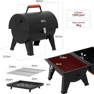 Barbacoa Carbón Royal Gourmet Portátil