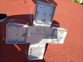 Lámpara moderna plata y cristal