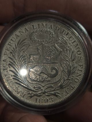 Moneda 1 Sol Plata Perú 1993
