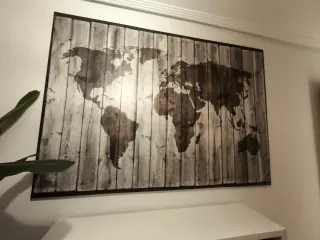 Mapa Mundi Madera Estilo Rústico