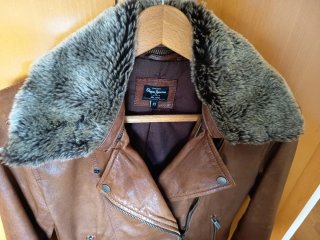 Cazadora Pepe Jeans Piel Marrón Talla XS